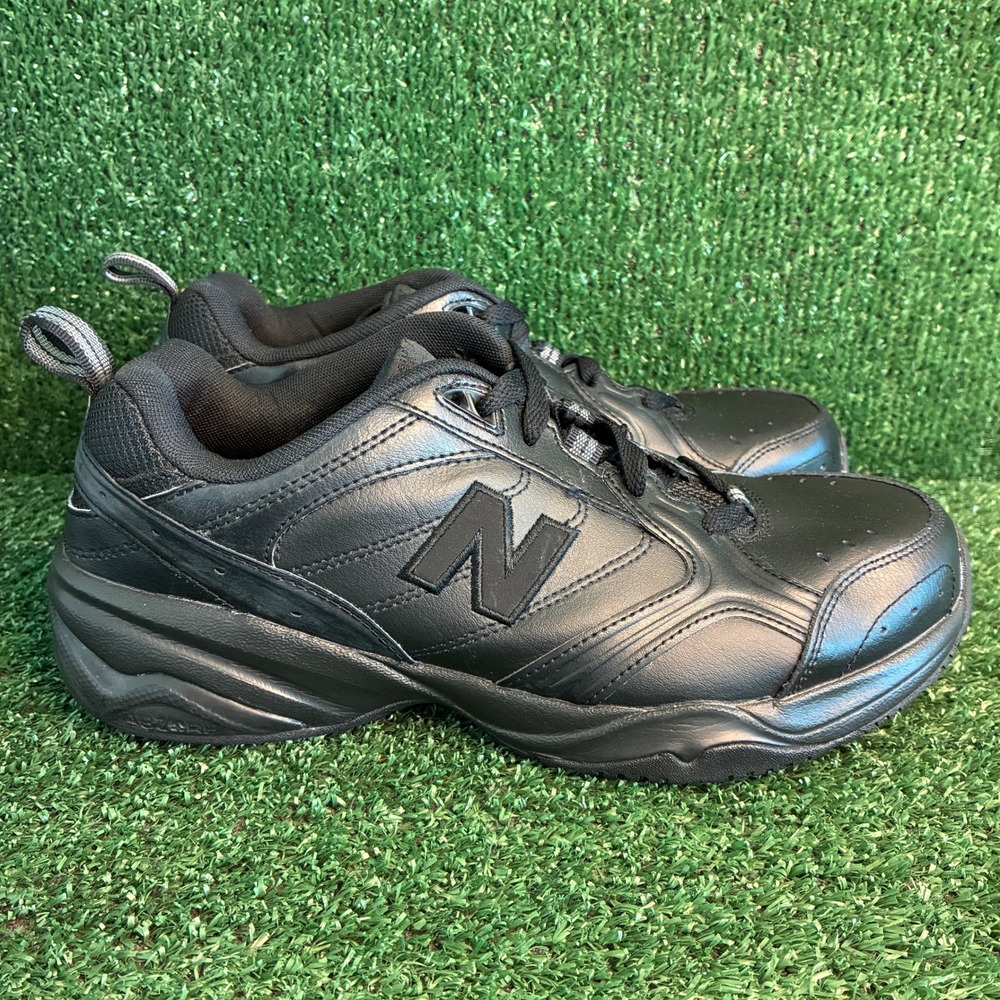 NEW New Balance 624v2 Leather Training Cross Trainer Black Mens Size 8.5 2E Wide